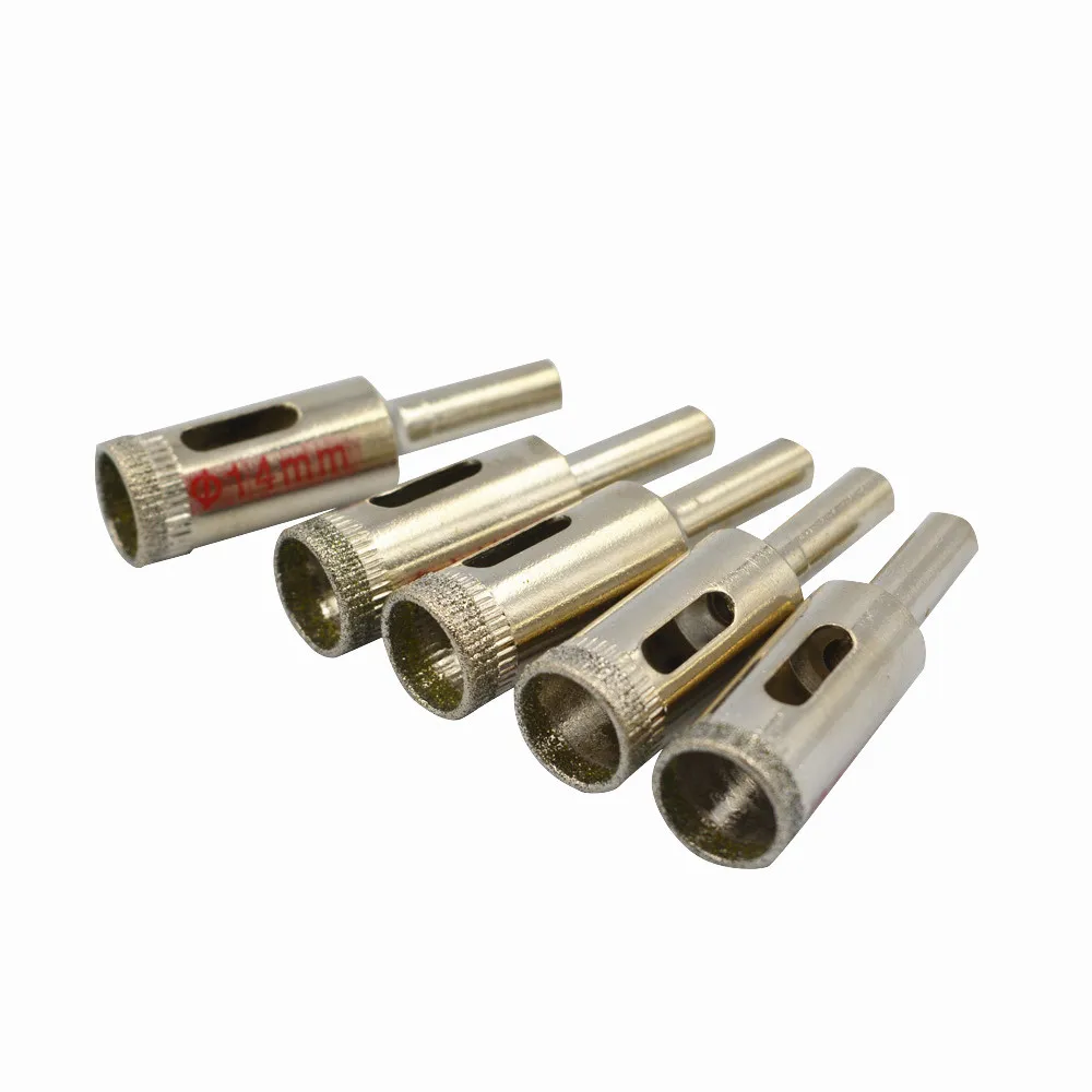 5 Pcs 14mm Diameter Diamond Cutting Tool Glass Hole Saw Drill Bitin