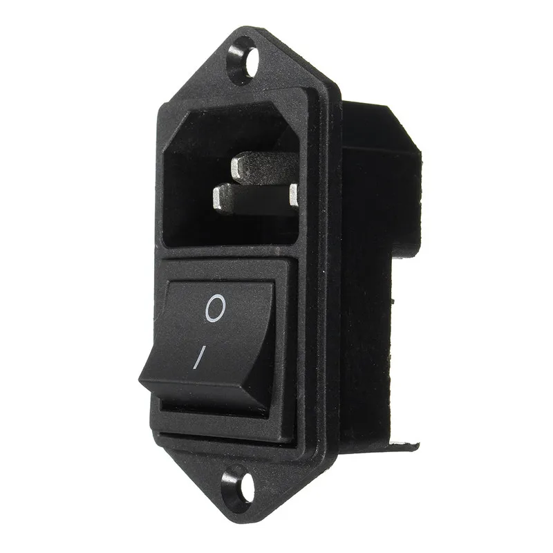 250V10A 3 контактная розетка IEC320 C14 с переключателем питания переключатель вкл/выкл
