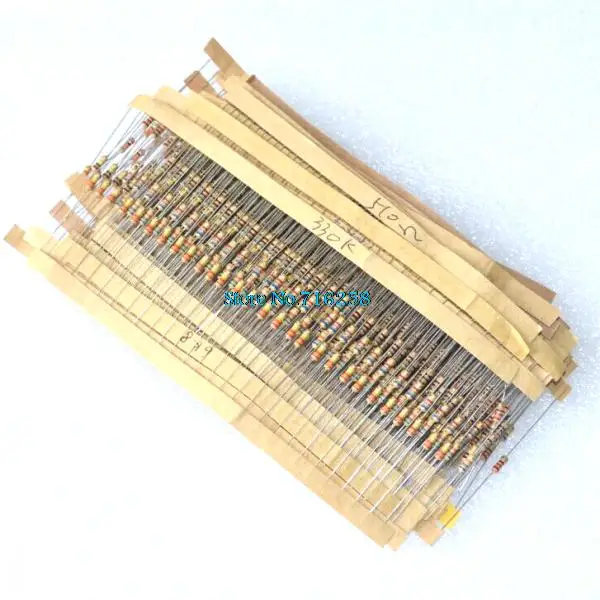 

Total 750pcs 1% 1/4W Metal Film Resistor Assorted Kit 30 Values (10 Ohm ~1M Ohm) ,25pcs Each value