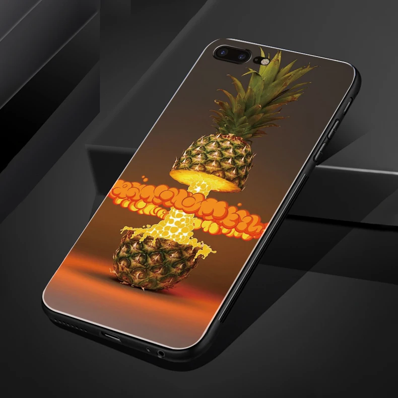 Забавный Мягкий силиконовый чехол для телефона из ТПУ с фруктами для iphone6 6S 7 8 Plus 5 5S SE чехол для телефона с ананасом для iphone XR XS X XSMAX 7 8plus