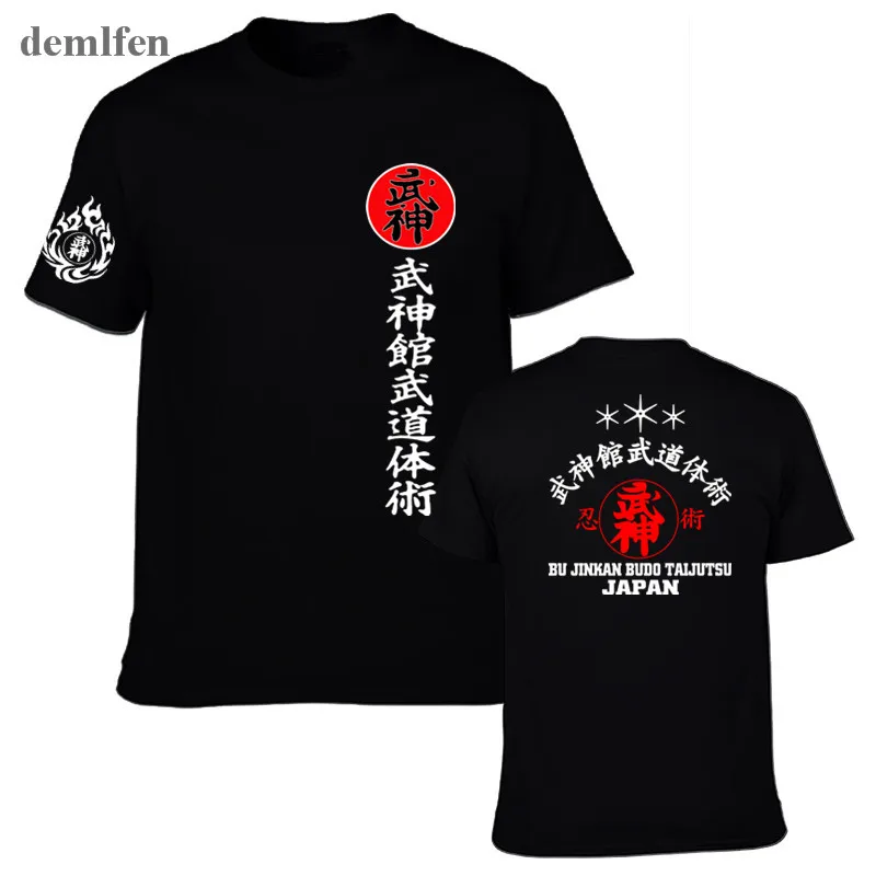 Новая японская футболка самурая Мужская Shotokan Karate Bujinkan Dojo Pro Борьбы Shinobi футболки