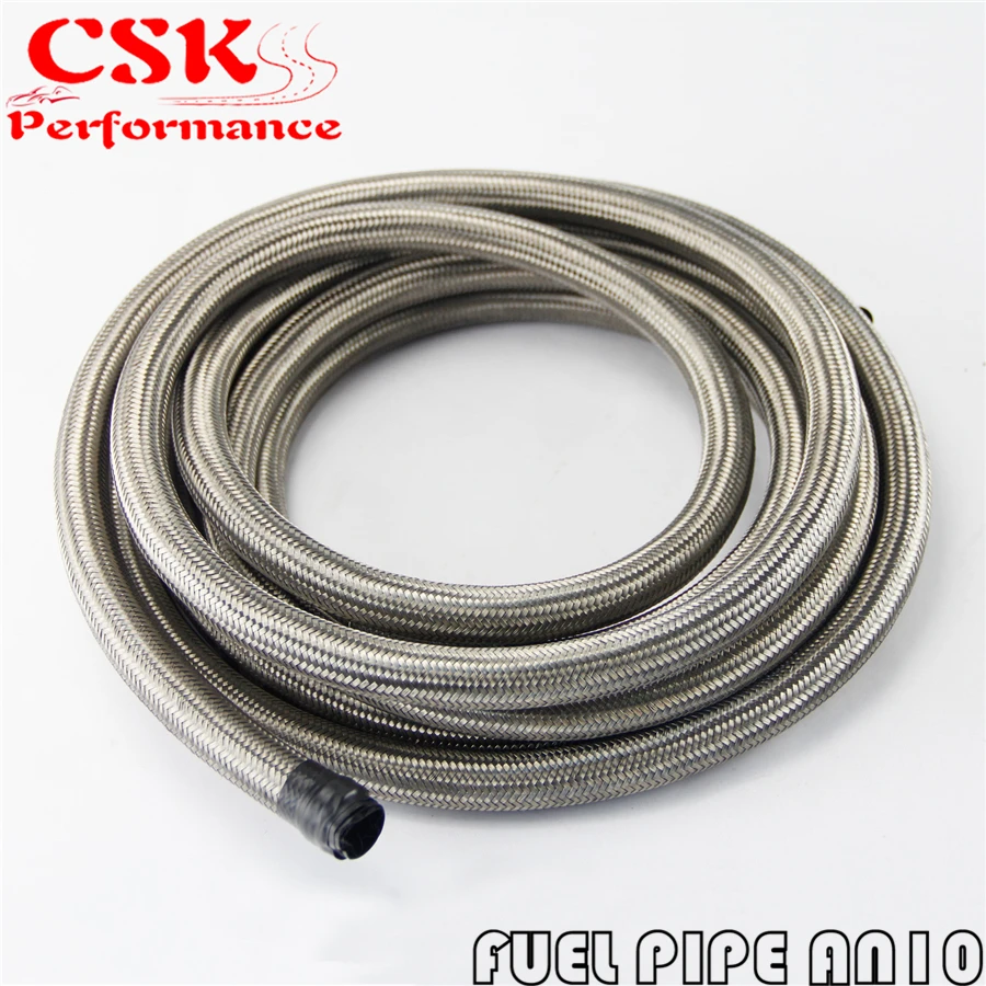 10M STAINLESS STEEL BRAIDED 1500 PSI 10AN AN10 10 AN OIL/FUEL/GAS LINE