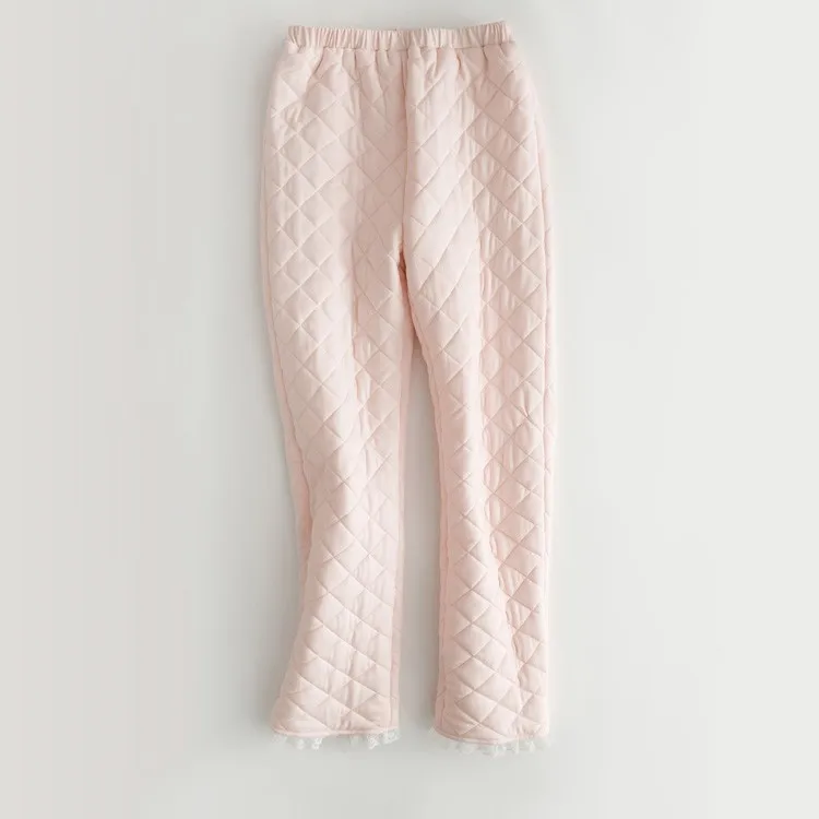 Новинка зима Для женщин принцессы пижамы Брюки для девочек комплект розовый и белый пижамы Домашняя одежда пижамы femininos Verao