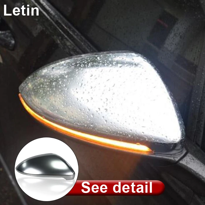 

Letin Rear View Mirror Cover side mirror case Chrome Matt Cover For VW Golf 7 MK7 7.5 GTI Sportsvan Touran R