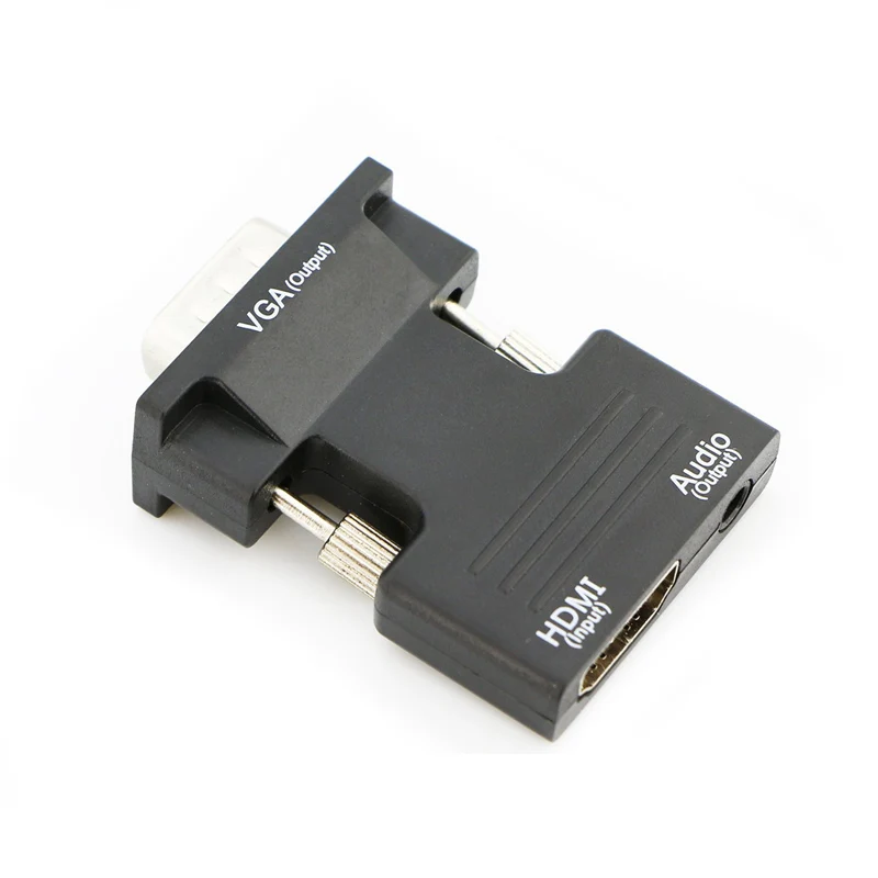 Rankman HDMI to VGA Converter Adapter with Audio Female to Male Cables 1080P for HDTV Monitor Projector PC