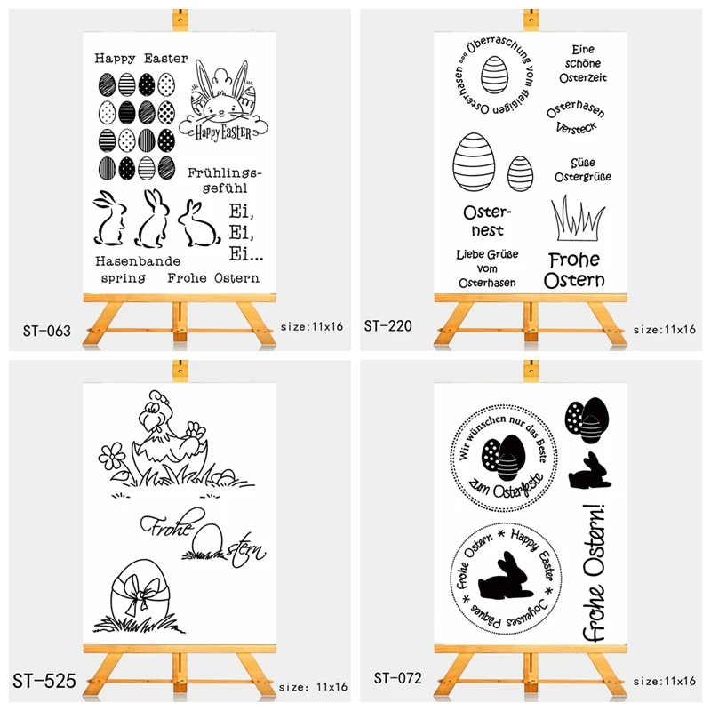 

ZhuoAng German Easter Clear Stamp Girl and Bunny DIY Scrapbook Album Card Making DIY Decoration Making