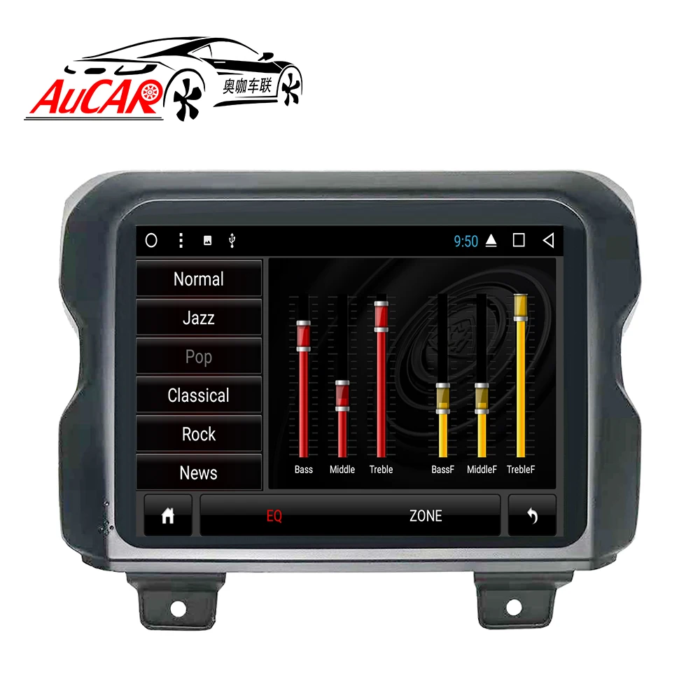 Discount AuCAR 8.4" Android 8.0 car radio Car DVD Player for Jeep Wrangler jk 2018 car Stereo GPS Navigation system HD radio IPS WIFI 3
