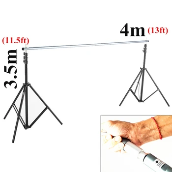 

3.5*4m Background Stand Support System Bracket Crossbar Stands Kit for Studio Photgraphy Photo Backdrop 13 Feet/400CM > 3M 2M