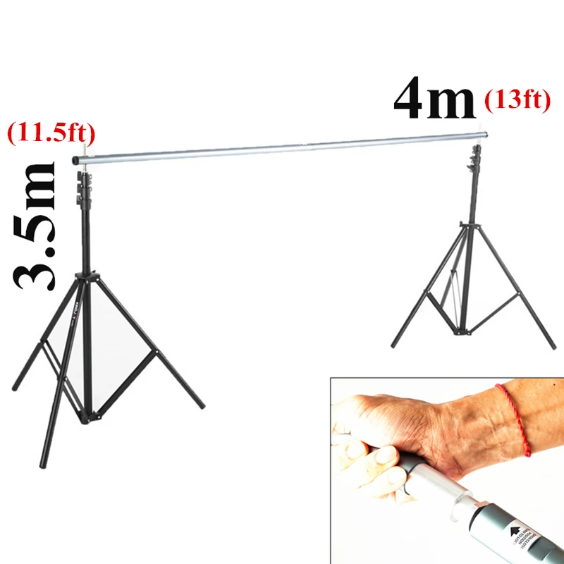 3 5 4m Background Stand Support System Bracket Crossbar Stands Kit For Studio Photgraphy Photo Backdrop 13 Feet 400cm 3m 2m Photo Studio Accessories Aliexpress