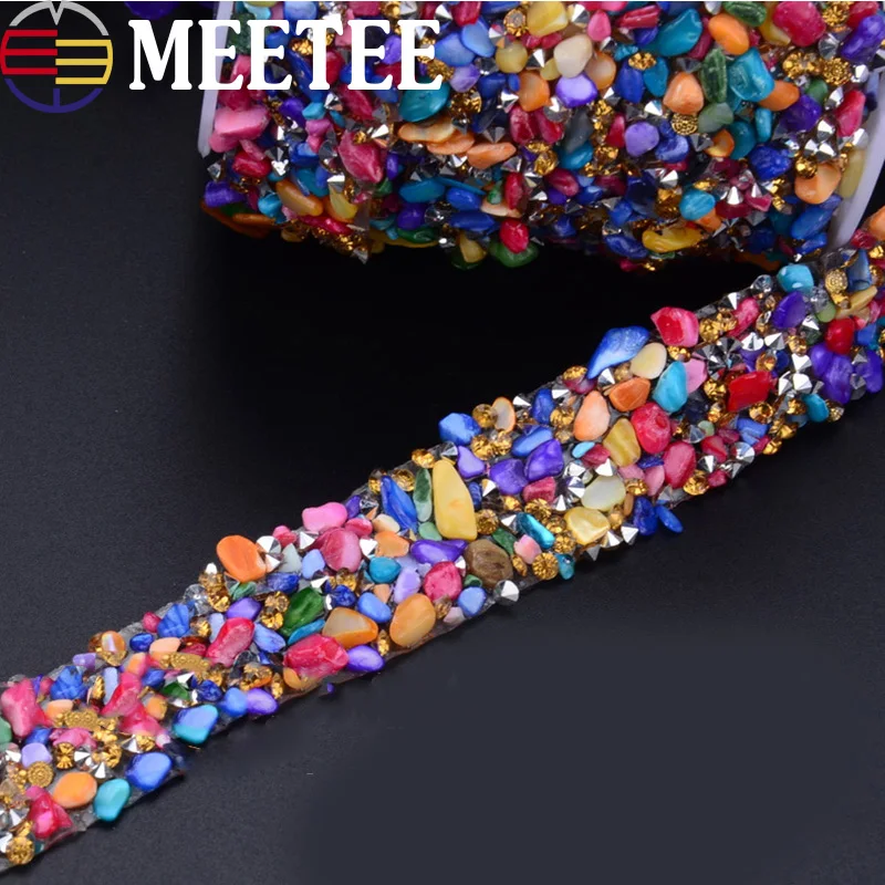 

1Meter Rhinestones Lace Trims Sew-on Crystal Chain Lace Ribbons Tape Wedding Dress Wedding Party Home Decoration DIY Accessories