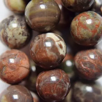 

Natural Ocean Agate Beads - Round 10 mm Gemstone Beads - Full Strand 15 1/2", 37 beads, A-Quality