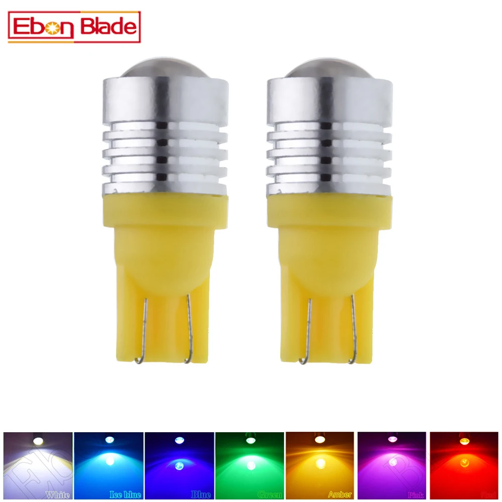

2X T10 194 168 W5W 5W5 LED Bulb COB 3W Car Interior Light Coche Voiture Auto Accessories White Yellow Amber Red Lamp Styling 12V