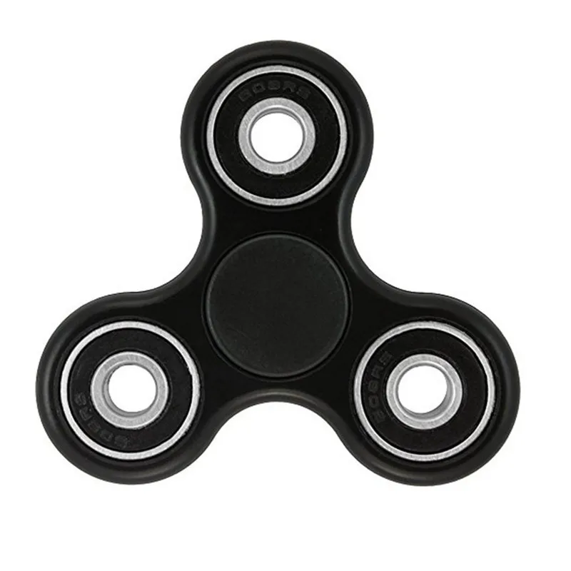 

White / Black Triangle Finger Spinner Gyro Toys Crazy Rotor Hand Autism Plastic EDC Decompression Triple Rotary Gift JSB050