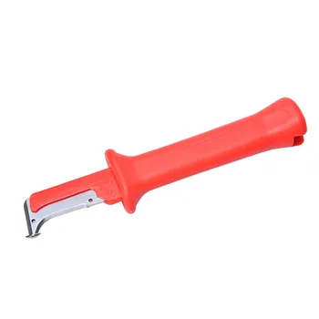 

1Pcs Plastic Electrical Decrustation Pliers Insulation Cable Stripping Knife Pliers Hand Tools Red Color