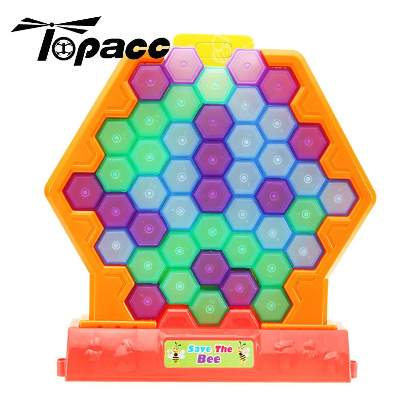 

Interactive Board Game Save Bees Knock Down Building Blocks Beating For Kids Children Educational Family Party Game Toy Funny