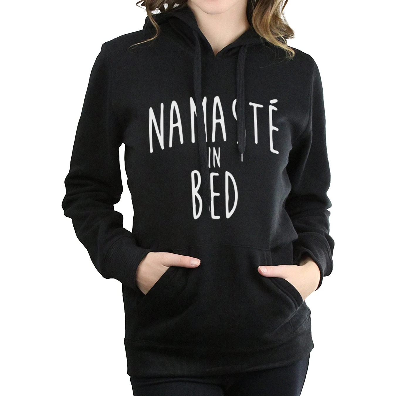 fitness pink hoodies novelty In Bed sweatshirt long sleeve fleece