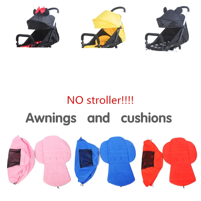 

Babyyoya stroller accessories sun canopy and seat pad textile hood seat mattress for baby throne babyzen yoyo strollers