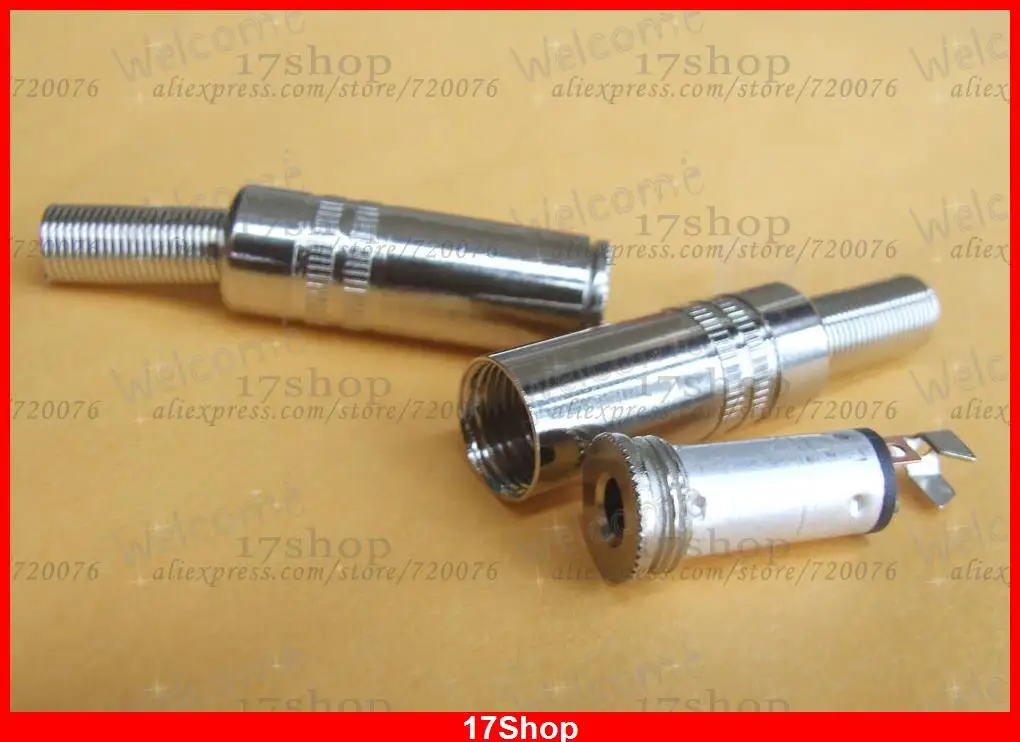 100pcs Metal Shell Female 1 8 3 5mm Stereo Audio socket for 3 5mm headphones