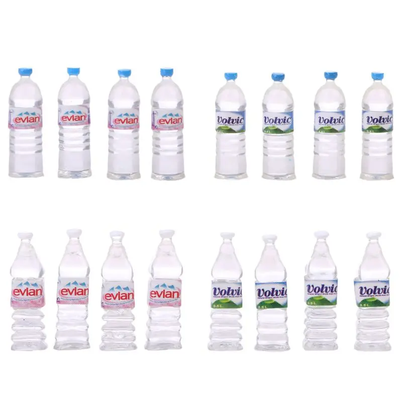 

4pcs 1:12 Toy Water Bottles Set Dollhouse Miniature Drinking Accessory