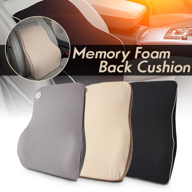 Car Cushion Memory Foam Soft Cotton Back Support Car Seat Lumbar