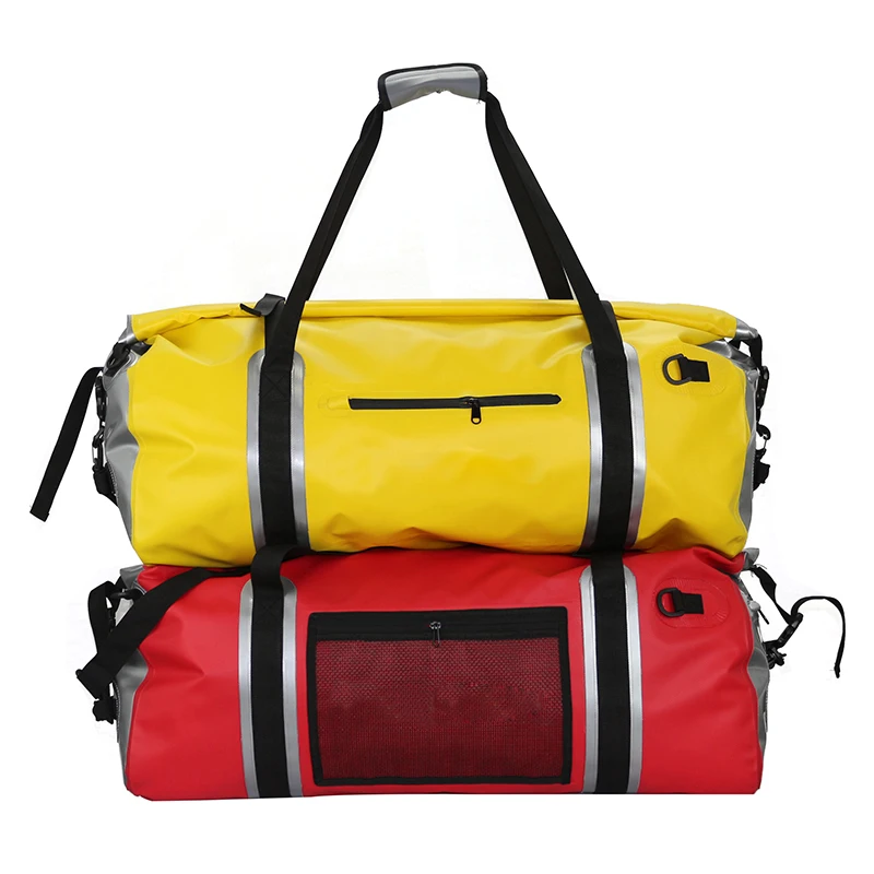 GZL 80L Yellow/red Ultralight Waterproof Dry Bag for Travel Rafting