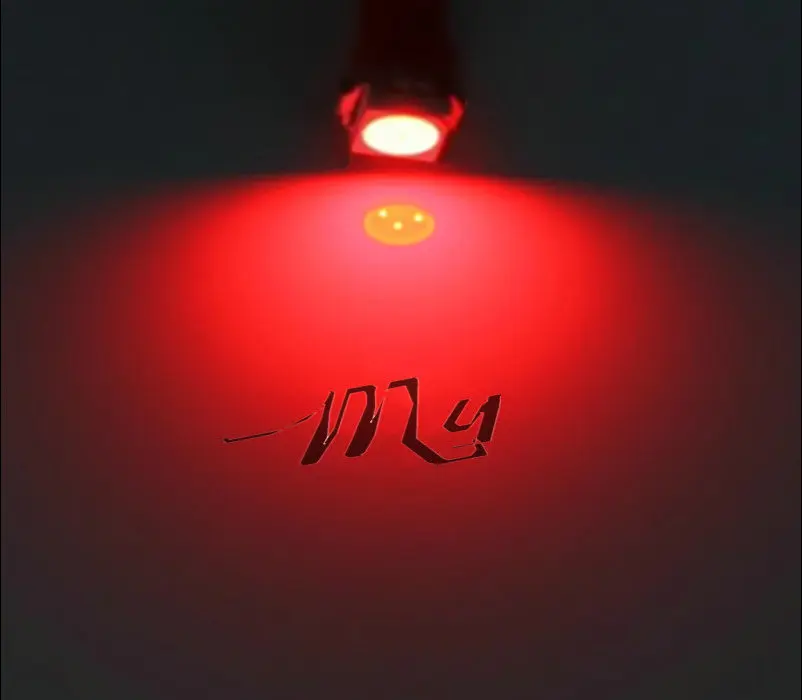 10 шт. T5 1 SMD красная приборная панель клиновидная Светодиодная лампа для