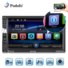 Podofo 2din Auto Radio Autoradio 7 ”Lettore Audio Stereo Multimedia MP5 FM Ricevitore USB Bluetooth Radio di Sostegno Videocamera vista posteriore