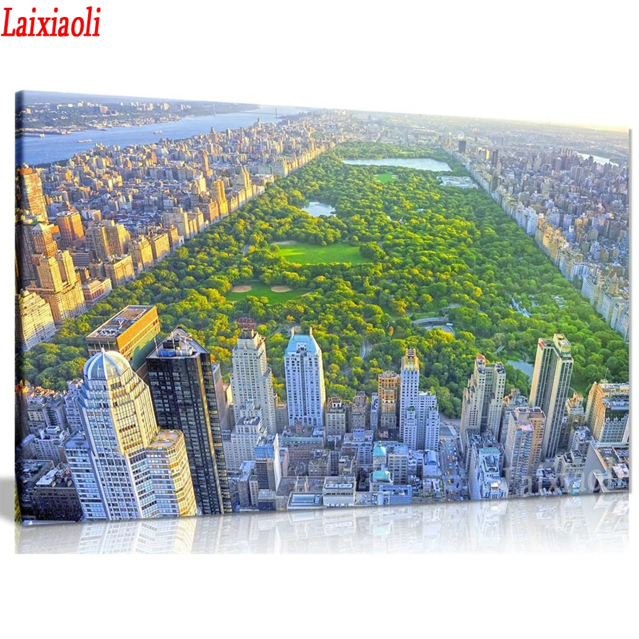 

New York Central Park diamond mosaic Picture diamond painting Cityscape 3D embroidery cross stitch Modern Home Decorations