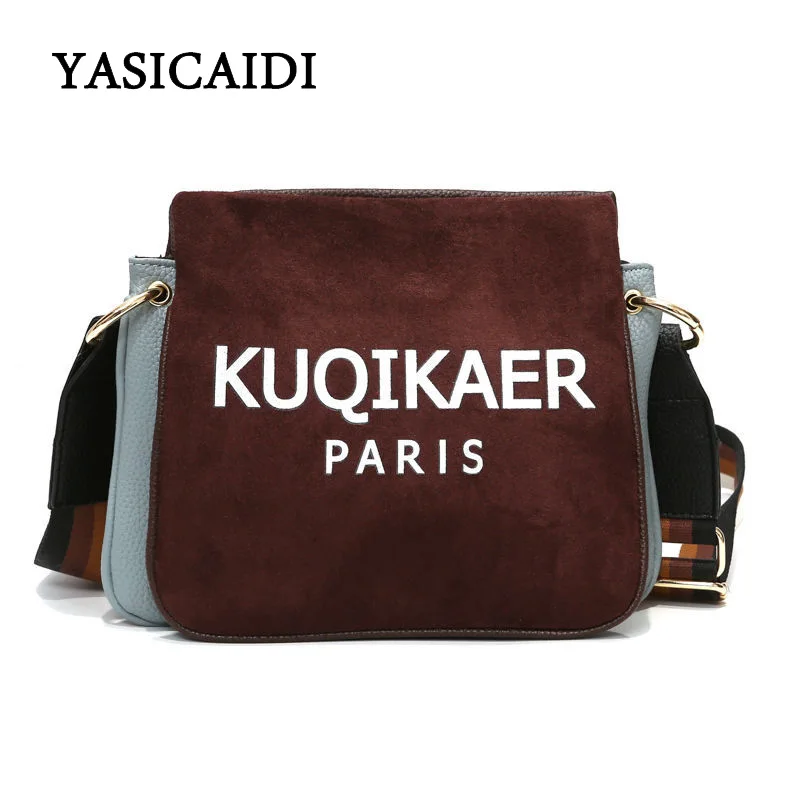 

New Korean Fashion Casual Personality Letter Big Bag Retro Simple Temperament Portable Shoulder Messenger Wide Shoulder Bag