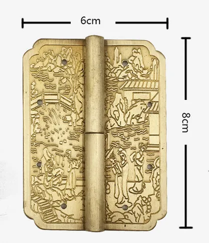 Аппаратных аксессуаров медная петля кожа со скрытым стерженем старинной китайской мебели из медные фитинги 6 см* 8 см