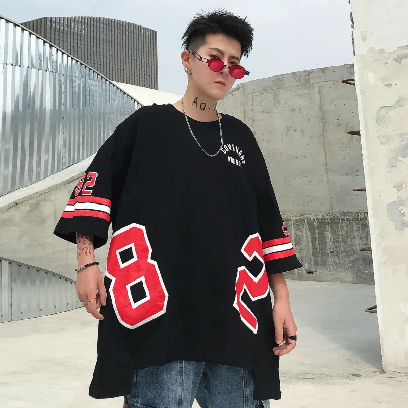Мужские футболки в стиле хип-хоп Tyga Лето Swag Harajuku рукав летучая мышь мужской уличный скейтбордный Спорт футболки
