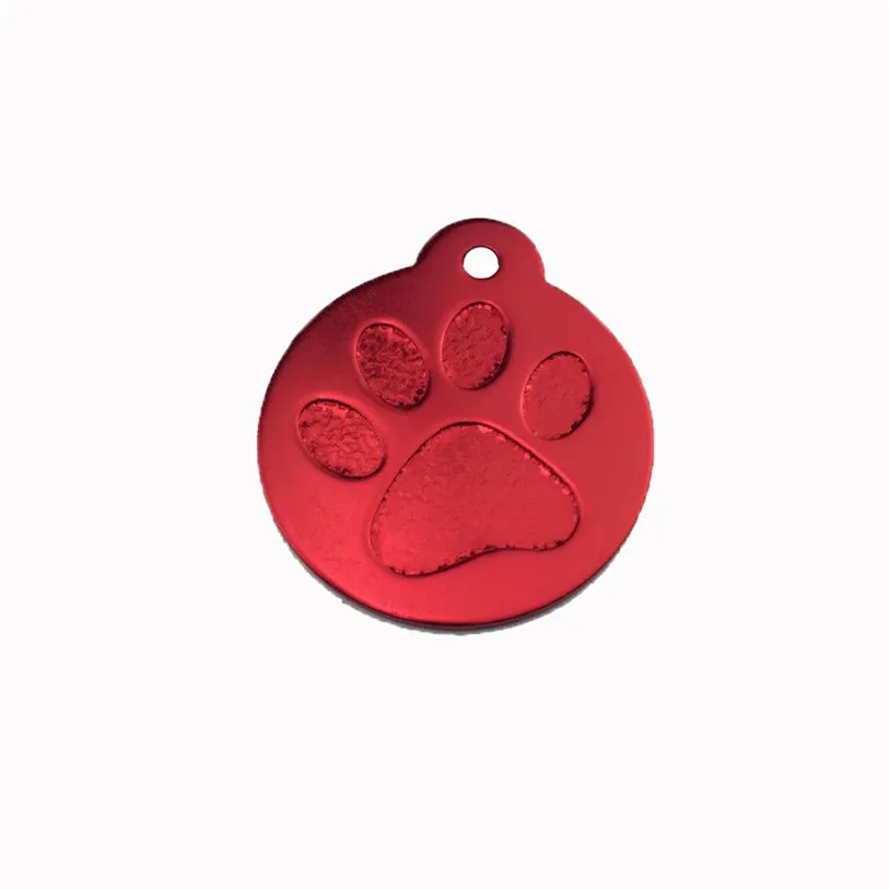 3.5cm Round Charm Paw Alloy Dog ID Tags For Dogs Collar Disc Disk Dog Cat Collar Pendants Pet Dog Targets Wholesale #F#JY18 (11)