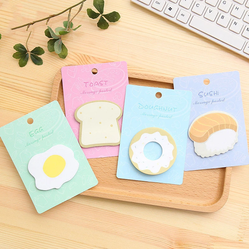 

2018 The New Office Writing Creative Breakfast Post It Bookmark Memo Marker Point Flags Sticky Notes label Decoration