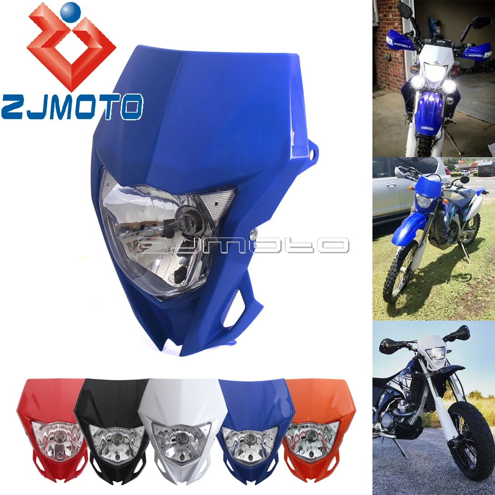 Универсальный Dirt Pit Bike 35 Вт фара обтекатель для Yamaha Kawsaki WR250F WR450F KLX KX YZ YZF 250 450