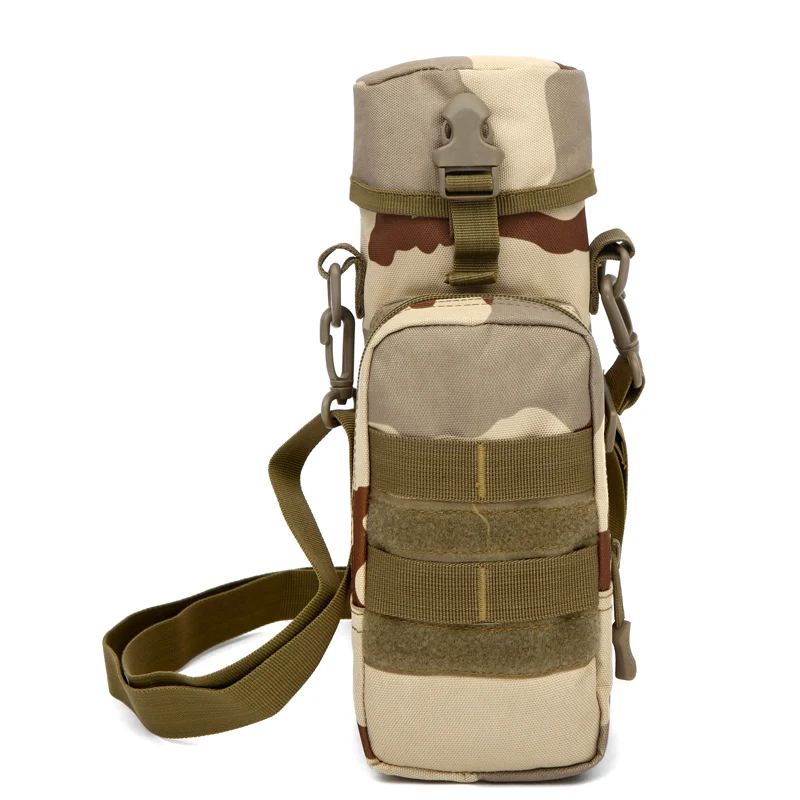 

outdoor tactical sport accessories package 800ml shoulder water bottle packet Camouflage sport waterproof nylon messenger bags