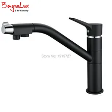 Hohe Qualität Großhandel 360 Swivel Chrome Oder Matte Black 3 Way trinken Wasserhahn RO Wasserhahn Küchenarmatur Tri Strömungsumkehrosmose