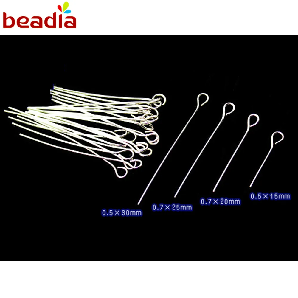 6 шт., 925 пробы, серебряная металлическая шариковая головка шпильки ...