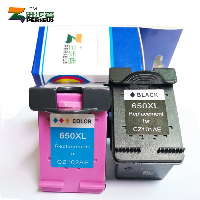 2#Pack,Perseus Ink Cartridge For HP 650XL 650 XL Black&Color High Yield Replacement Compatible