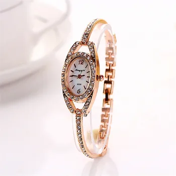 

Bracelets Watches Shock Resistant Bangle Watch Lady Wristwatch Stainless Steel Band Brand Luxury Quartz Clock For Women
