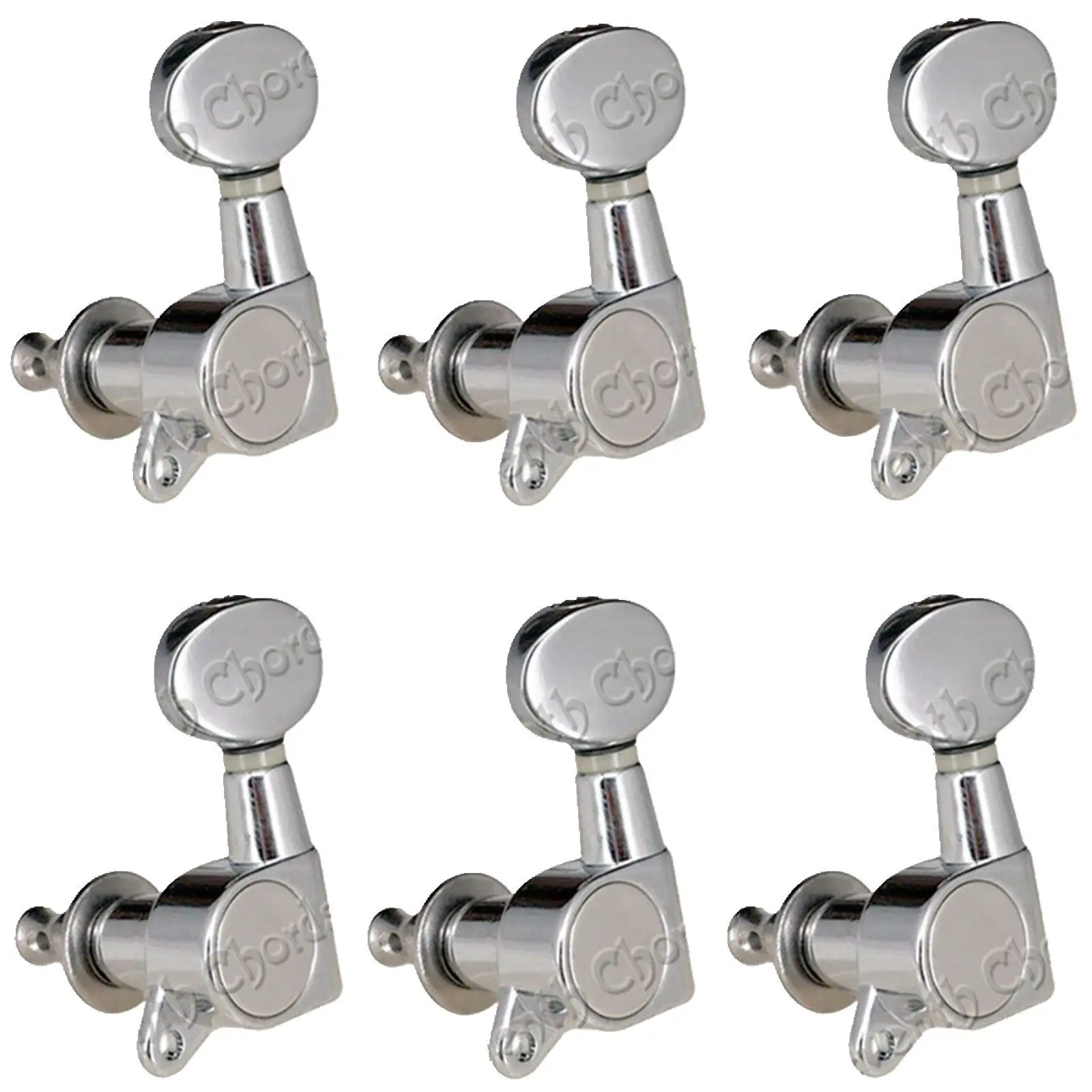 

Small oval Concave Button Sealed-gear String Tuners Tuning Pegs Machine Heads 6L