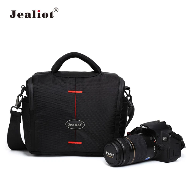 

Jealiot dslr camera bag case waterproof photo slr bag for canon camera flash lamp lens shockproof device for 2000D Nikon Sony