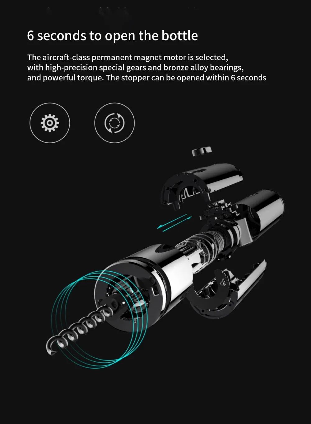 Xiaomi Huohou Automatic Red Wine BottleWine Stopper Electric Corkscrew Foil Cutter Cork Out Tool for Xiaomi Smart Home Kits H15 (10)