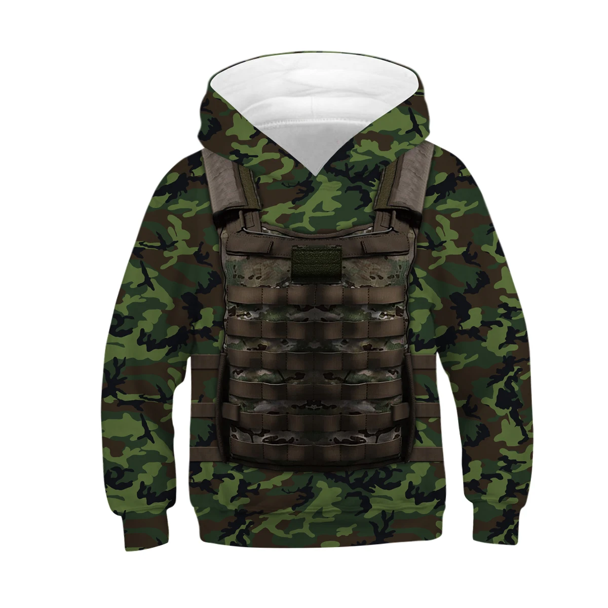 Raisvern/новые модные детские толстовки с 3D-принтом для маленьких мальчиков с камуфляжным цифровым принтом в армейском и зеленом цвете; Специальный стиль - Цвет: Бежевый