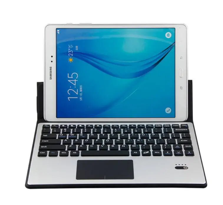 

New Bluetooth keyboard leather case for Samsung Galaxy Tab S3 protective cover with Aluminum Alloy keyboard with touchpad