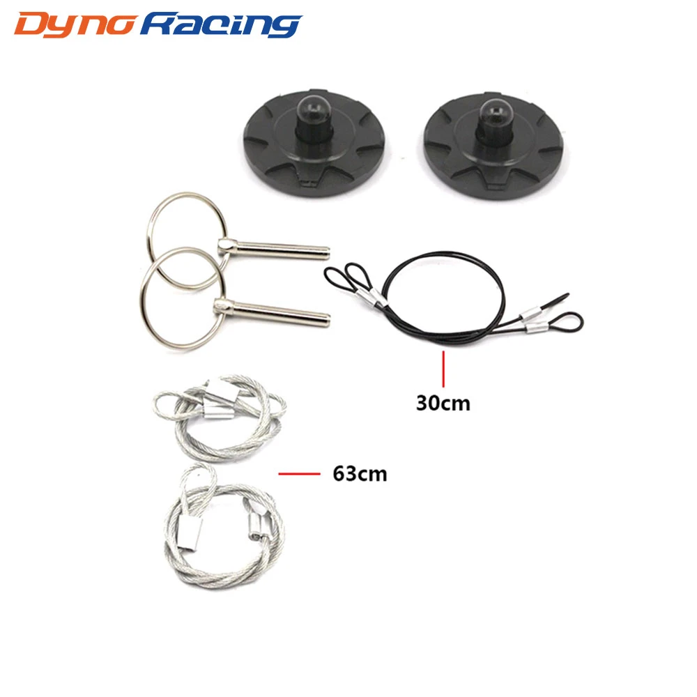 Universal Racing Hood Pin Appearance Kit CNC Billet Aluminum Black Hood Lock Universal Racing Hood Pin Appearance Kit CNC Billet Aluminum Black Hood Lock