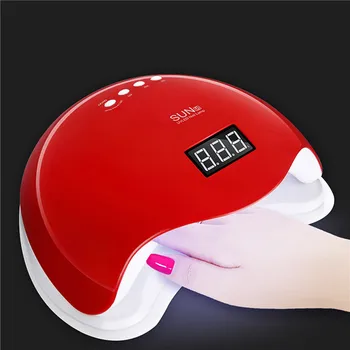 

SUN5 UV Lamp 48W Nail Dryer with LCD Timer and Bottom Red Professional Led Nail Lamps Machine for Curing Nail Polish Art Tools