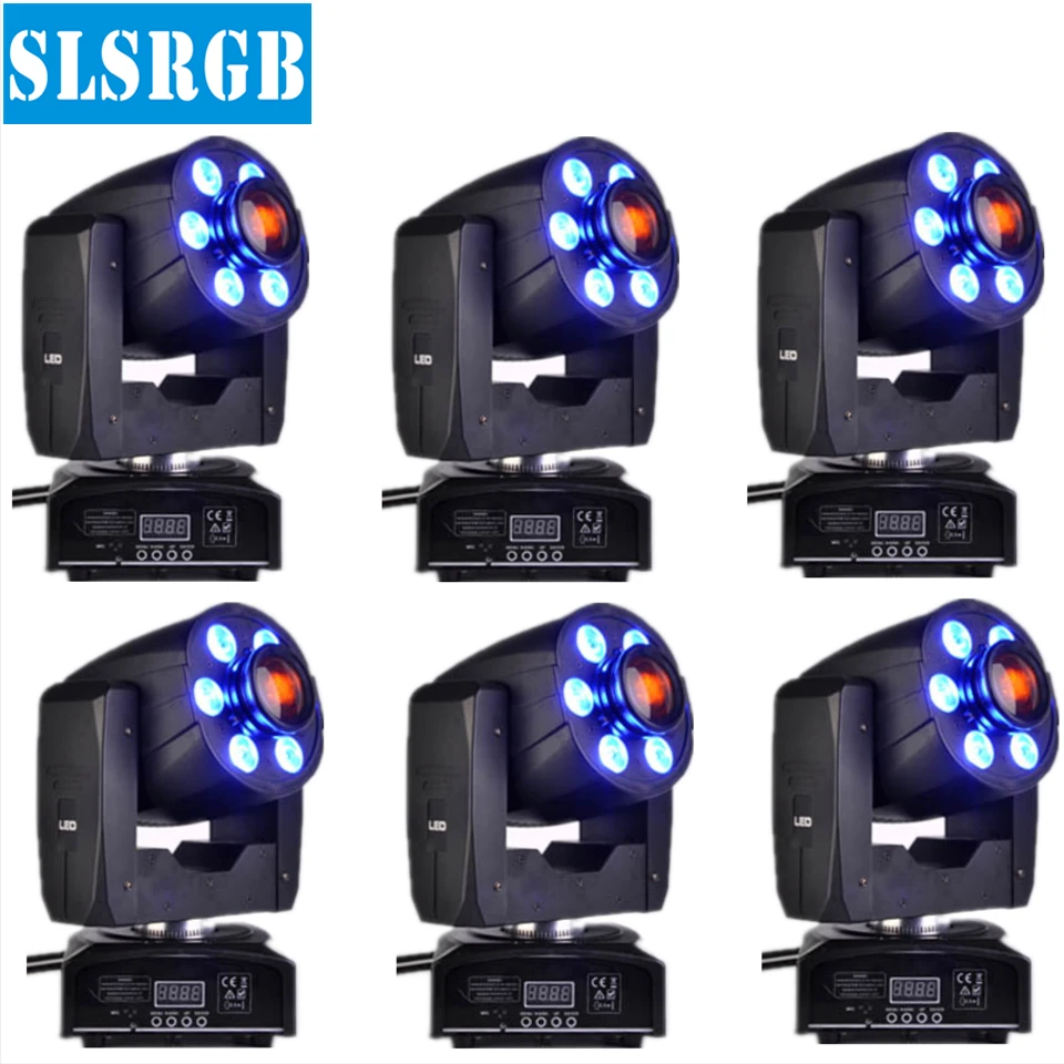 

6pcs/lot Special Installation GOBO Spot Strong Wash Effect 2IN1 Mini Moving Head 6pcs 4in1 Wash Light 30W LED Moving Head Spot