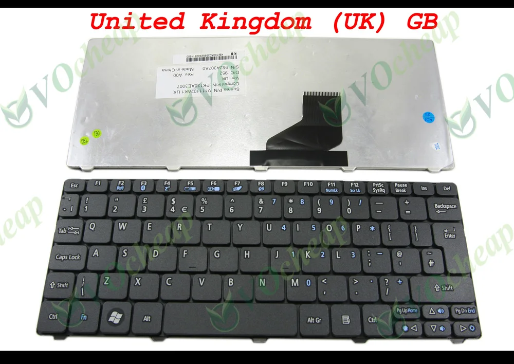 Клавиатура для ноутбуков Acer Aspire One клавиатура 521 522 533 D255 D257 D260 D270 NAV70 PAV01 PAV70 ZH9 AO521 AO522