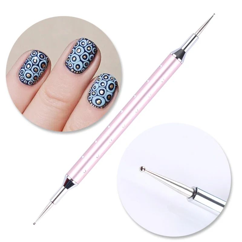 

1Pc Double-ended Dotting Pen Liner Brush Pen Multi-functional Nail Art Tools for Decorations or Polishes