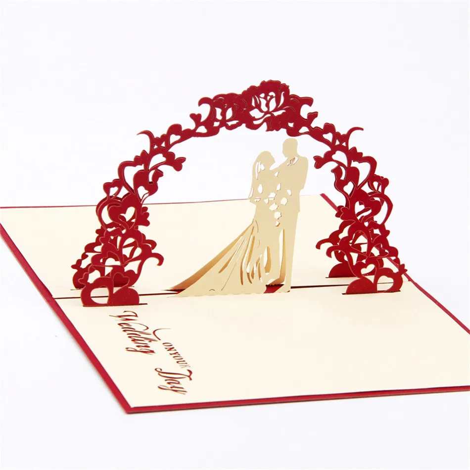  3D Wedding Invitations Cards Valentines Day Gift with Envelopes Personnalisable Laser Cut Birthday  - 32277384459